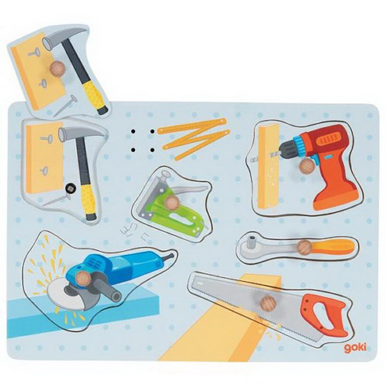 Soundpuzzle Werkzeuge - Goki 57368 1 Soundpuzzle Werkzeuge - Goki 57368