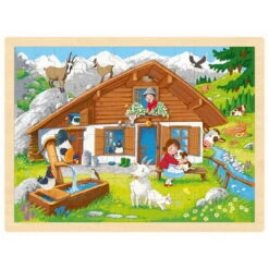 Einlegepuzzle Auf Der Alm Holz 48 Teile (goki 57381)