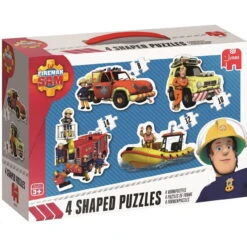 Puzzle - Feuerwehrmann Sam 4-in-1 Konturenpuzzle (Jumbo)
