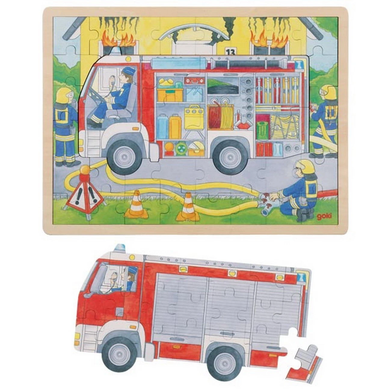 Schichtenpuzzle Feuerwehreinsatz (goki 57416) 3 Schichtenpuzzle Feuerwehreinsatz (goki 57416) – Bild 3