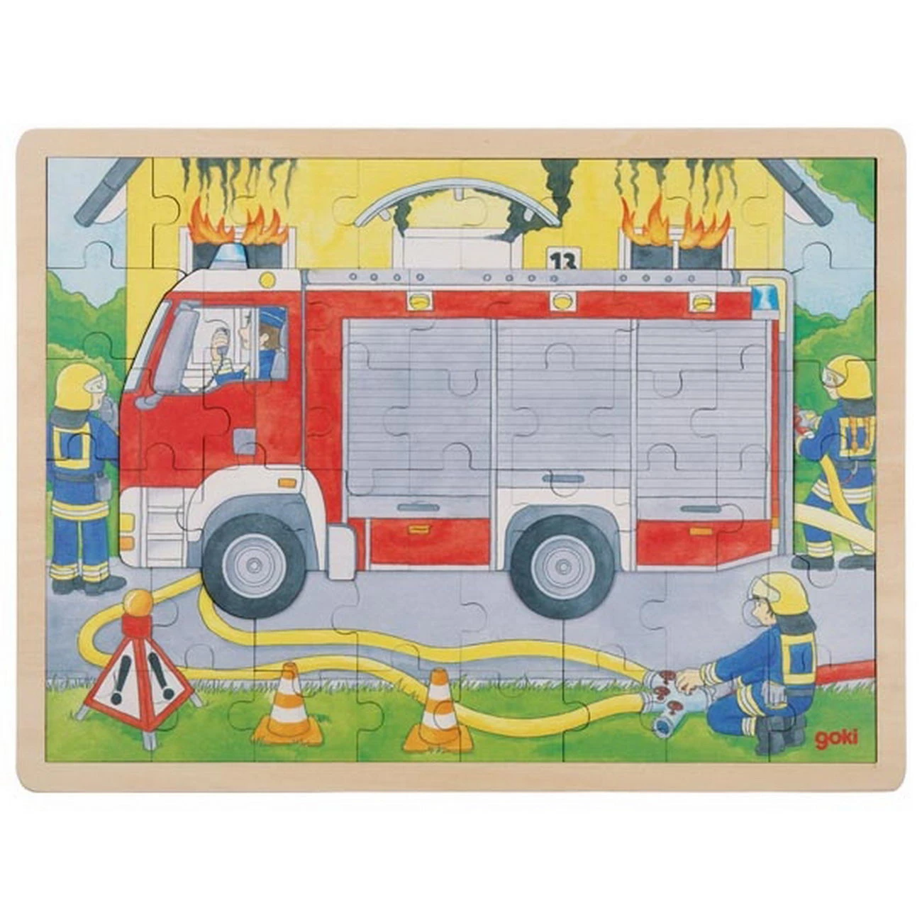 Schichtenpuzzle Feuerwehreinsatz (goki 57416) 1 Schichtenpuzzle Feuerwehreinsatz (goki 57416)