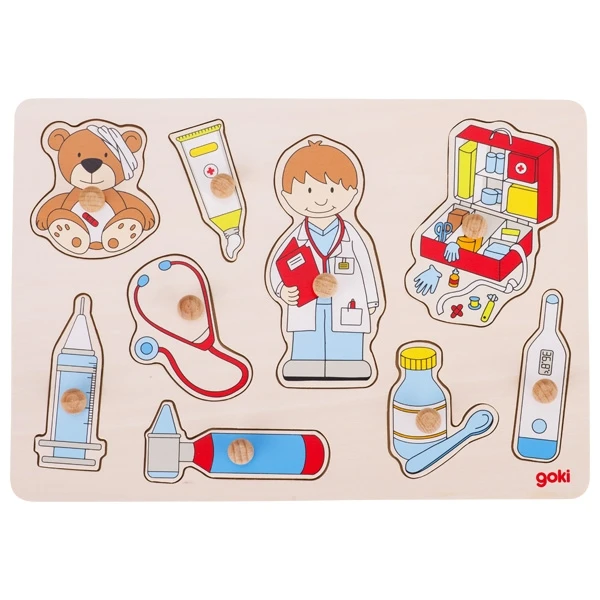 Steckpuzzle Besuch Beim Arzt (goki 57748) 1 Steckpuzzle Besuch Beim Arzt (goki 57748)