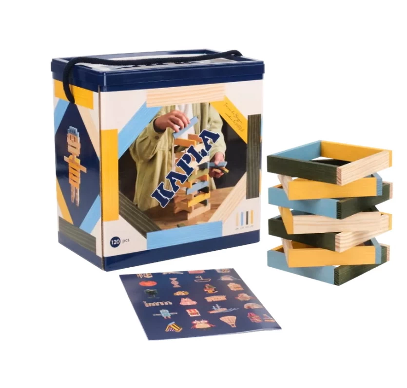 Kapla 120er Box - Hellblau Gelb Grün 1 Kapla 120er Box - Hellblau Gelb Grün