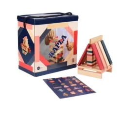 Kapla 120er Box - Dunkelblau Rosa Rot