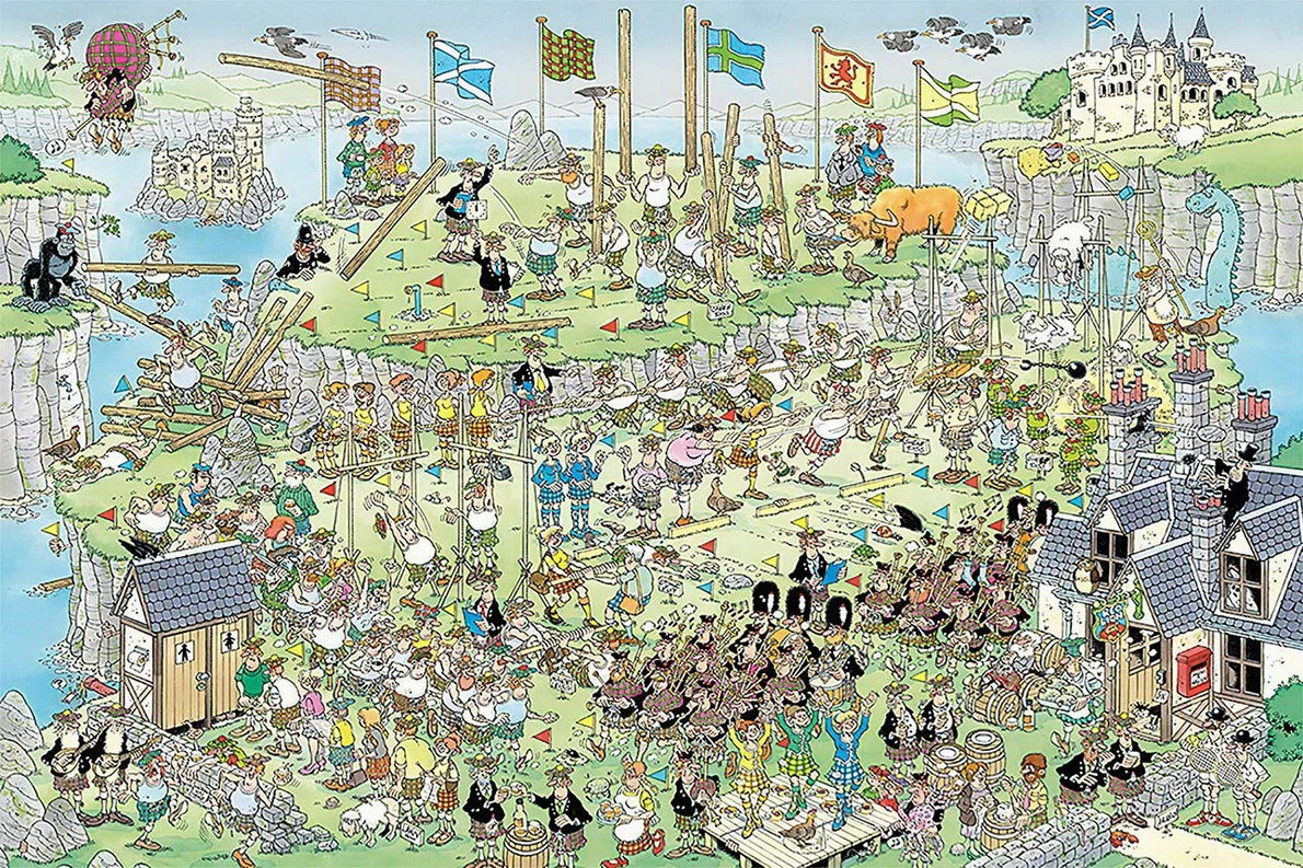 Jumbo Puzzle - Highland Games (van Haasteren) - 1500 Teile 2 Jumbo Puzzle - Highland Games (van Haasteren) - 1500 Teile – Bild 2