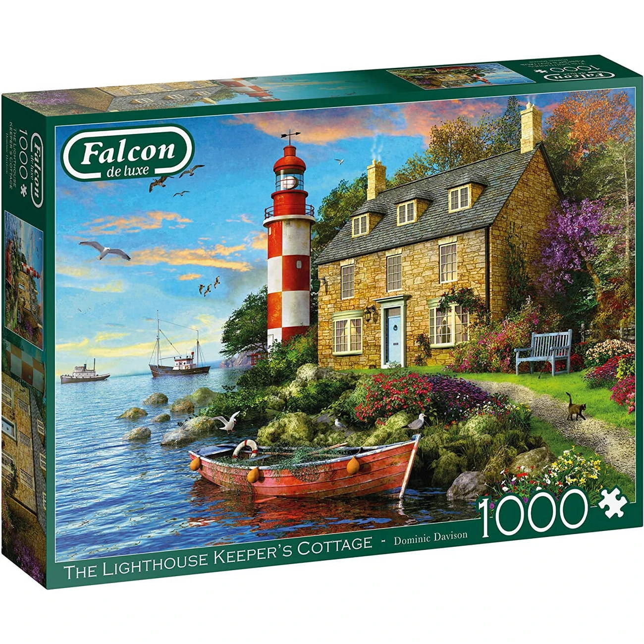 Puzzle - Leuchtturmwärterhaus - The Lighthouse Keeper S Cottage (Falcon De Luxe) - 1000 Teile 2 Puzzle - Leuchtturmwärterhaus - The Lighthouse Keeper S Cottage (Falcon De Luxe) - 1000 Teile – Bild 2