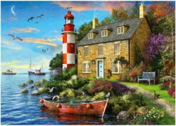 Puzzle - Leuchtturmwärterhaus - The Lighthouse Keeper S Cottage (Falcon De Luxe) - 1000 Teile