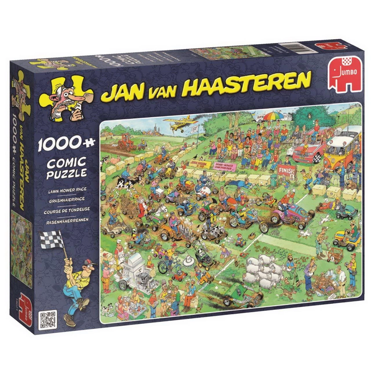 Jumbo Puzzle - Rasenmäherrennen (van Haasteren) - 1000 Teile 2 Jumbo Puzzle - Rasenmäherrennen (van Haasteren) - 1000 Teile – Bild 2