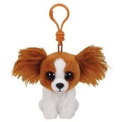 TY Glubschis Clips - Barks Hündchen Braun Weiß